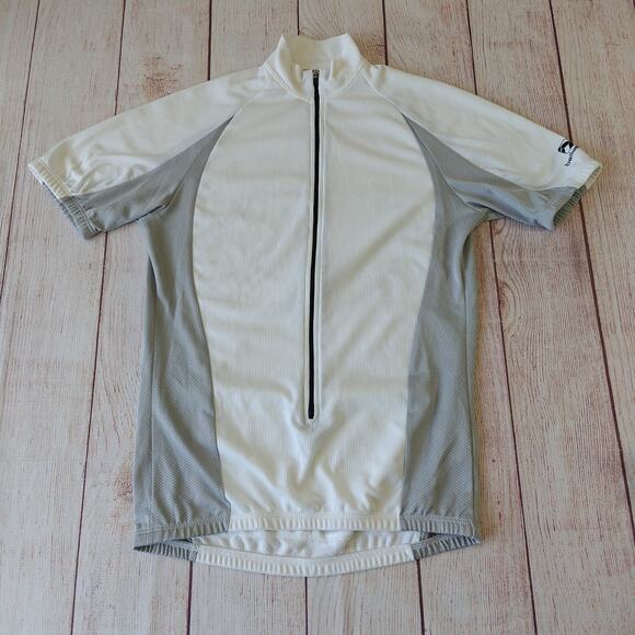 Bellwether 1/2 zip cycling jersey white/gray - Picture 1 of 8